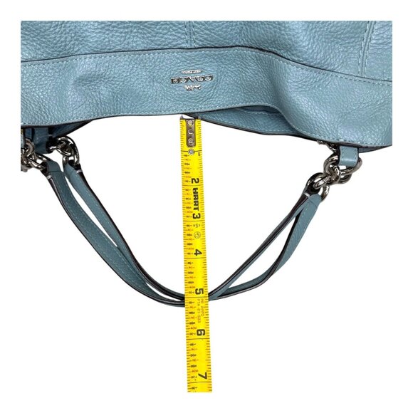 Coach Small Lexy Purse Pocketbook Womens Classic Leather Shoulder Bag Blue READ - Picture 5 of 10